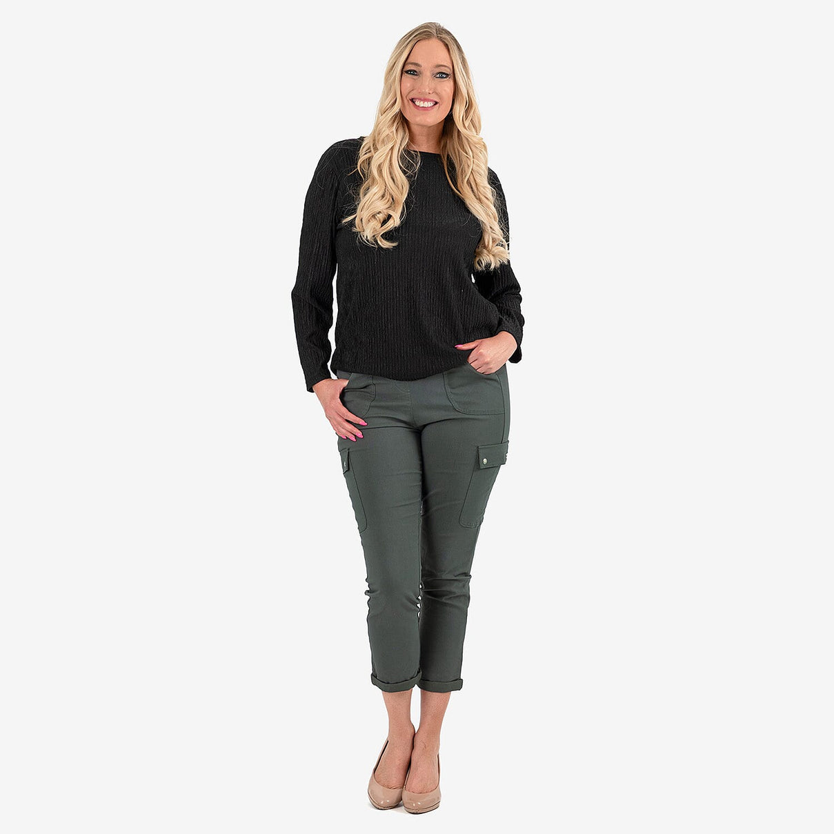 Emreco Stretch Bengaline Combat Utility Trouser (Size 12) - Dark Khaki 7750634 1