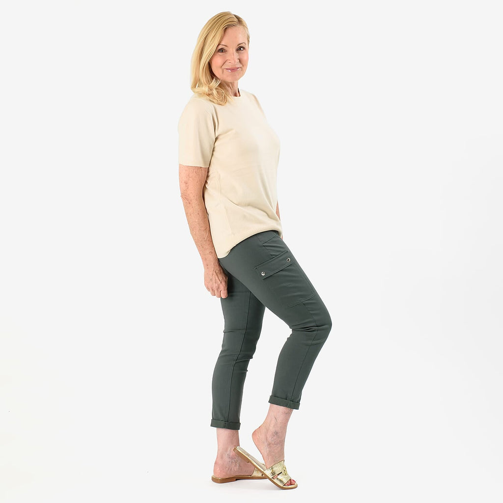 Emreco Stretch Bengaline Combat Utility Trouser (Size 16) - Dark Khaki