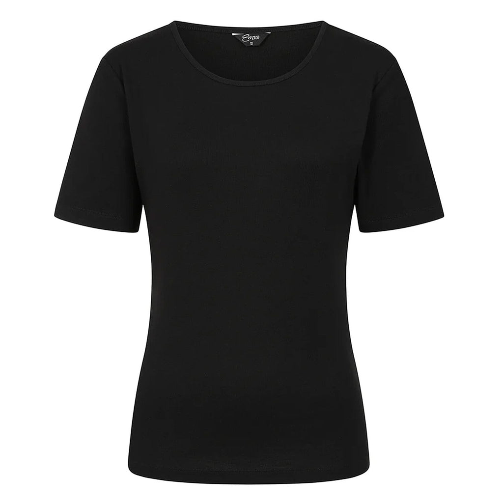 Emreco Short Sleeves Crew Neck T-Shirt (Size 16) - Black