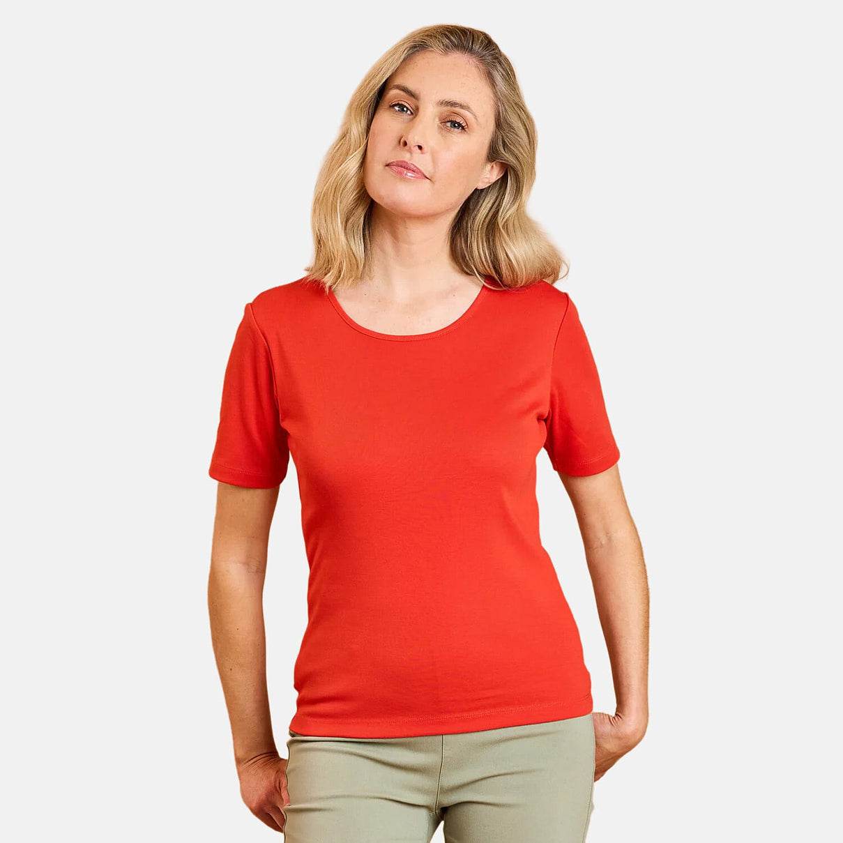 Emreco Short Sleeves Crew Neck T-Shirt (Size 16) - Red 8238697 0