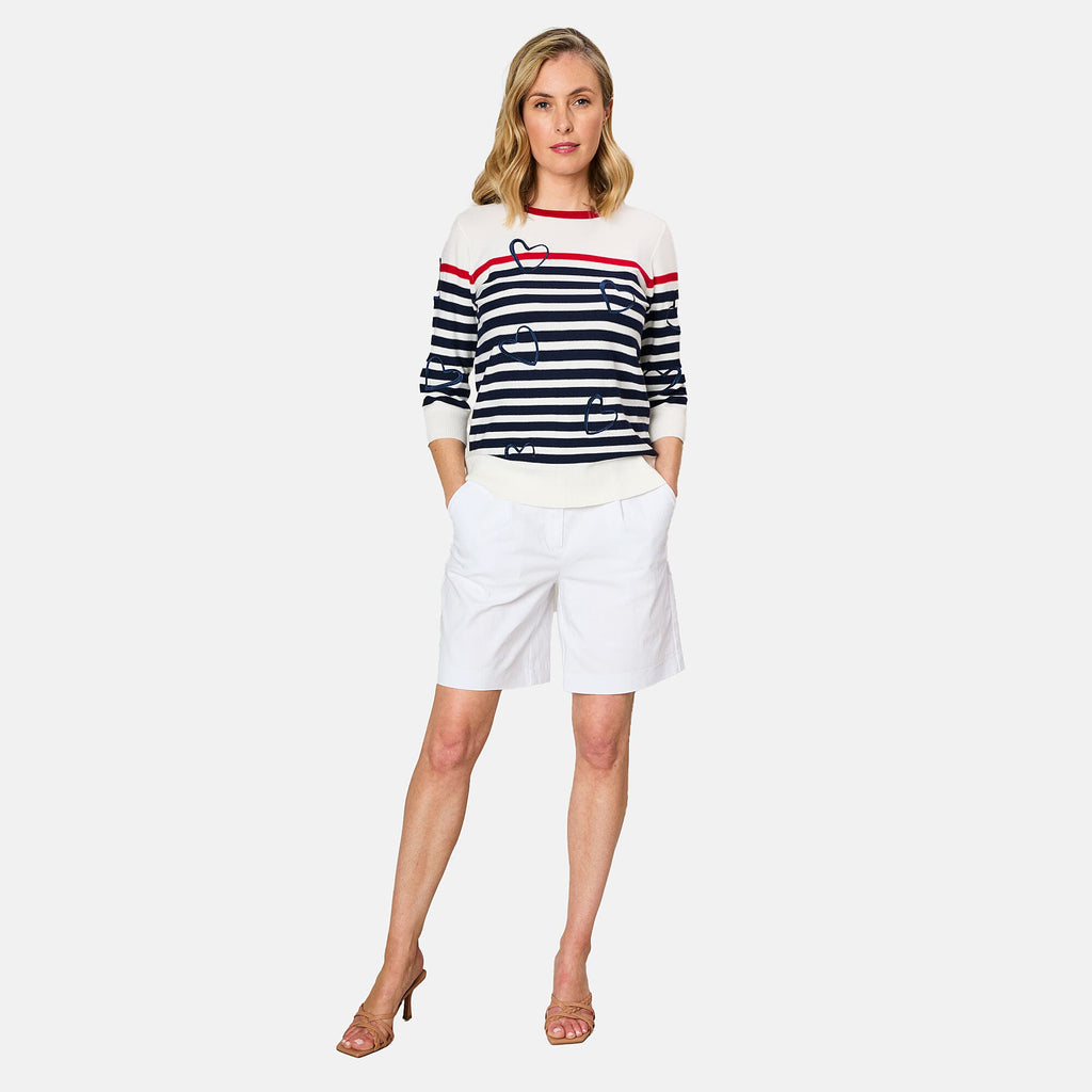 Emreco Tailored Stretch Bengaline Smart Short (Size 10) - White