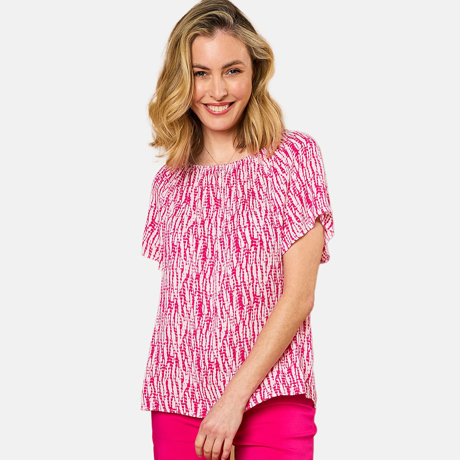 Emreco Viscose Top (Size 10) - Pink &amp; White 7763001 0