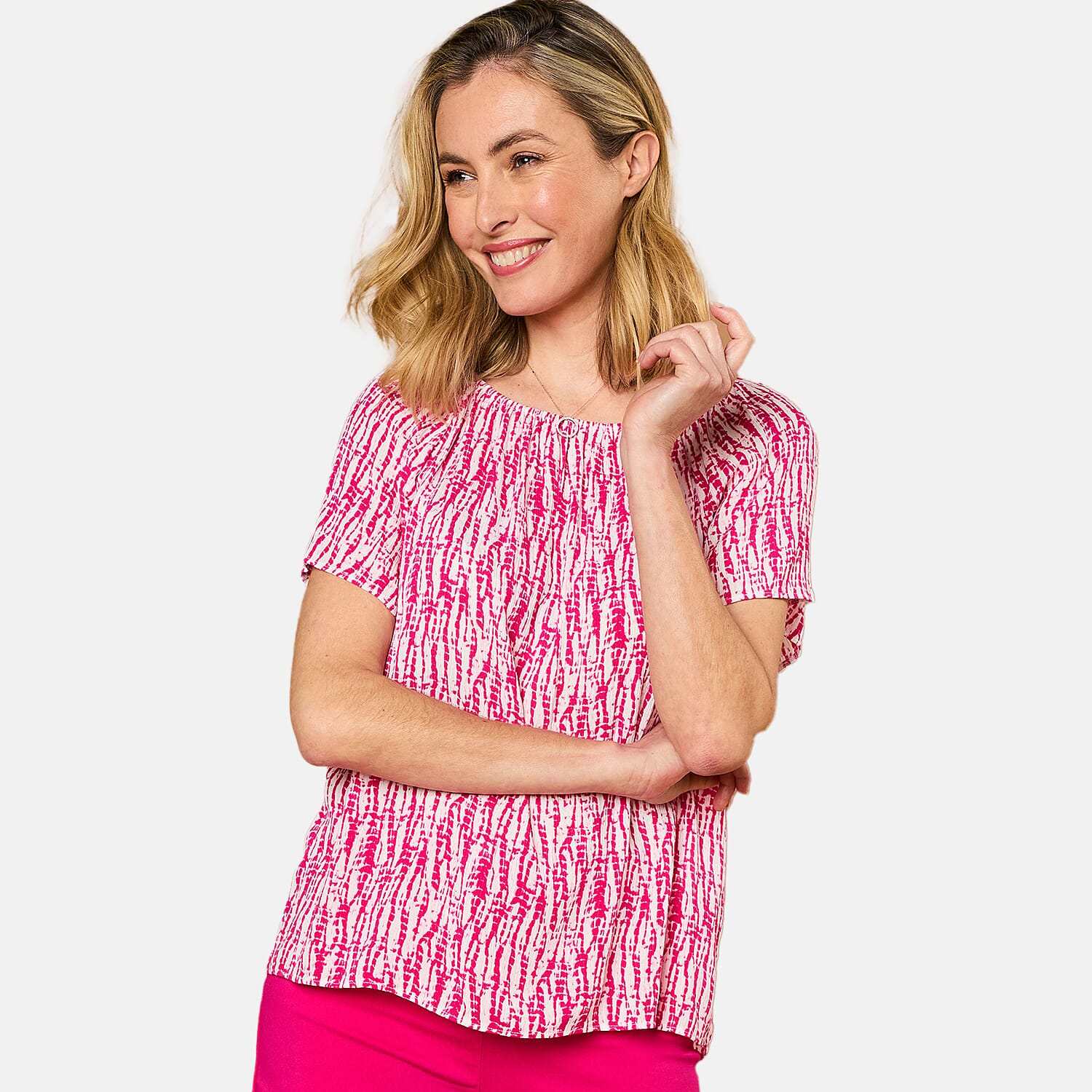 Emreco Viscose Top (Size 10) - Pink &amp; White 7763001 1