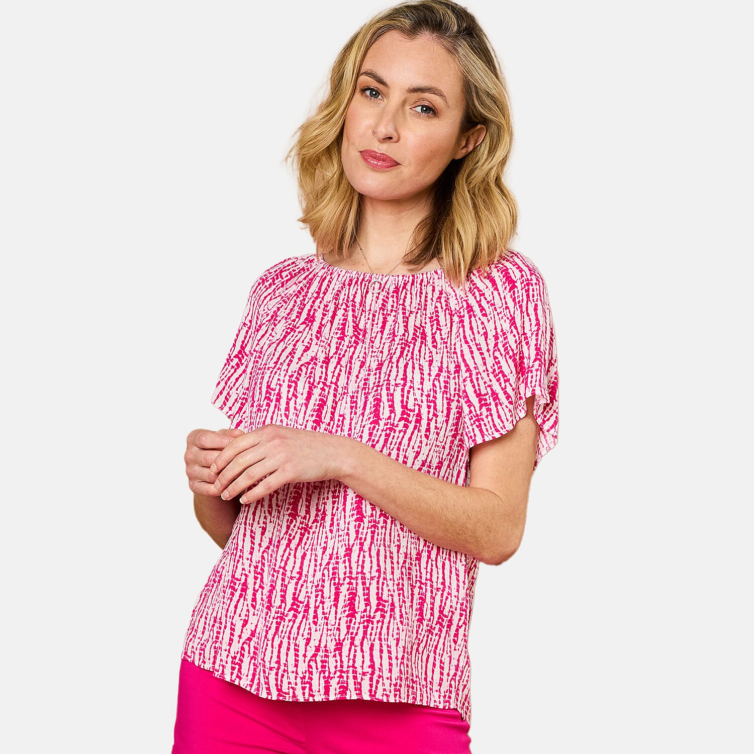 Emreco Viscose Top (Size 10) - Pink &amp; White 7763001 3