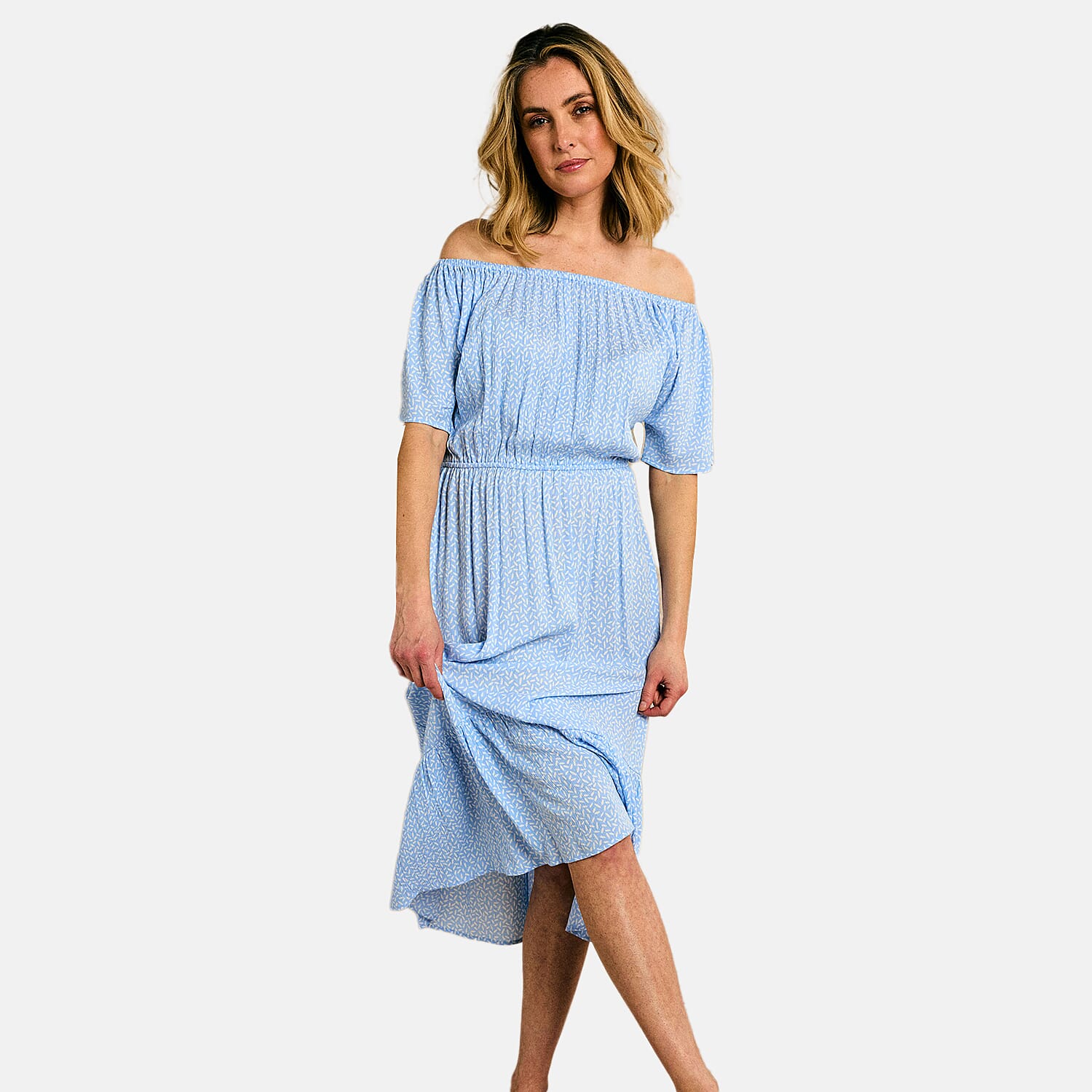 Emreco Women's Elasticated Off Shoulder Midi Dress 7805000 2