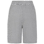 Emreco 100% Viscose Printed Crinkle Shorts with Side Pockets (Size 10) - White - Blue