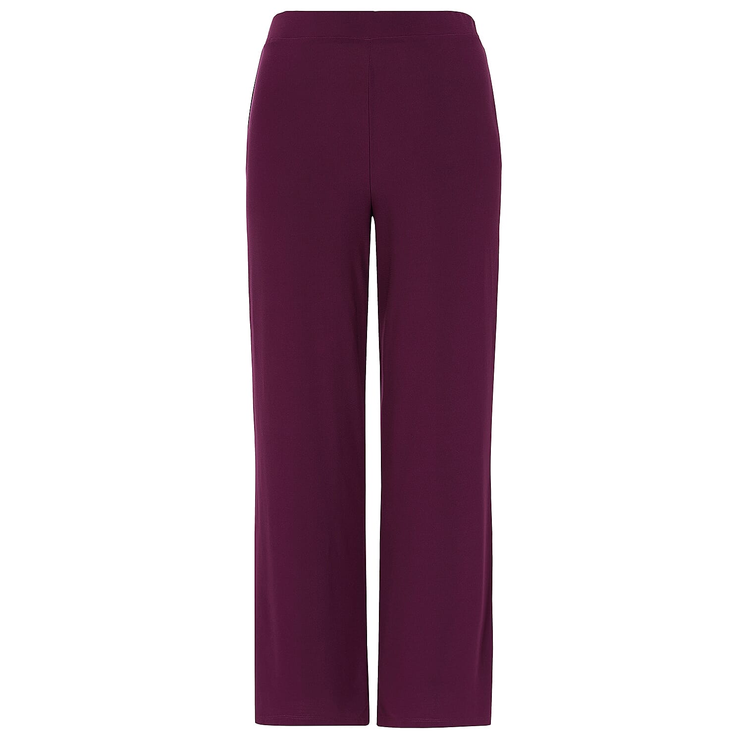 Emreco Wide Leg Ity Pant-Trouser - Berry 7967215 2