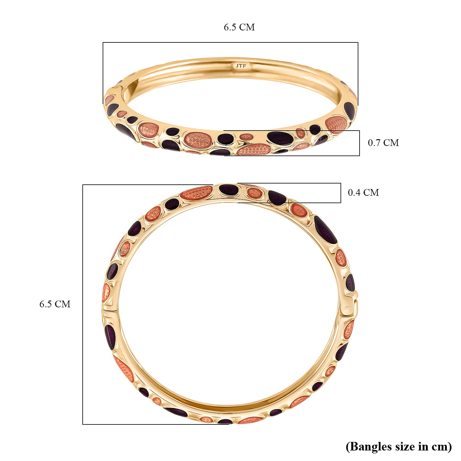Designer Closeout - Enameled Bangle (Size 7.5) 8273403 6