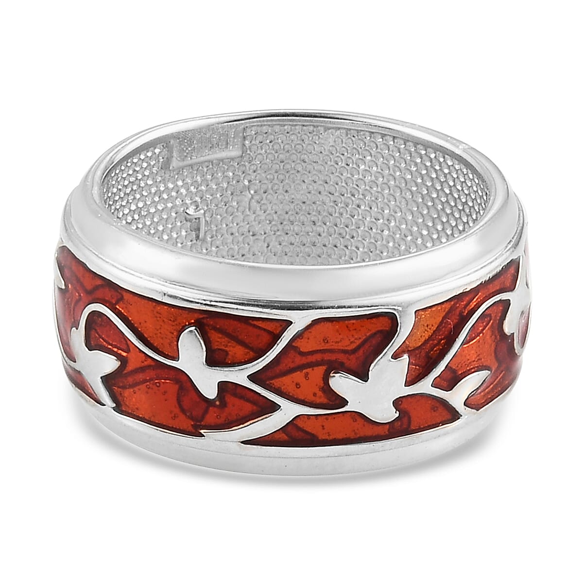 Enamelled Ring in Silver Tone 7015547 0