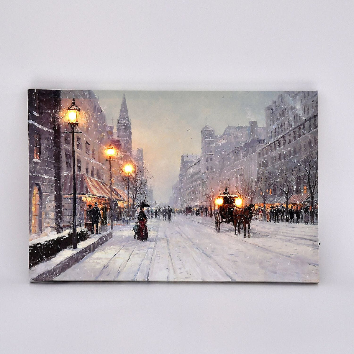Light up Canvas Wall Decor Printing Snowy Winter Scene 2xAA Battery (Not Inc.) - Snowy 7591009 1