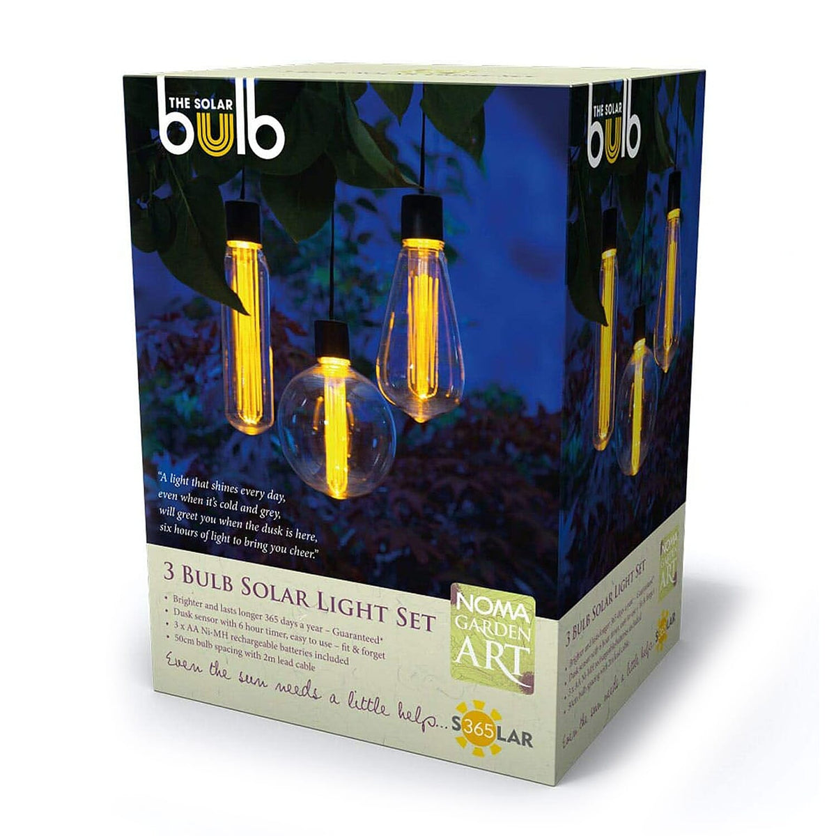 Energy-Saving NOMA Solar String Lights with 3 Clear Bulbs 8132646 0