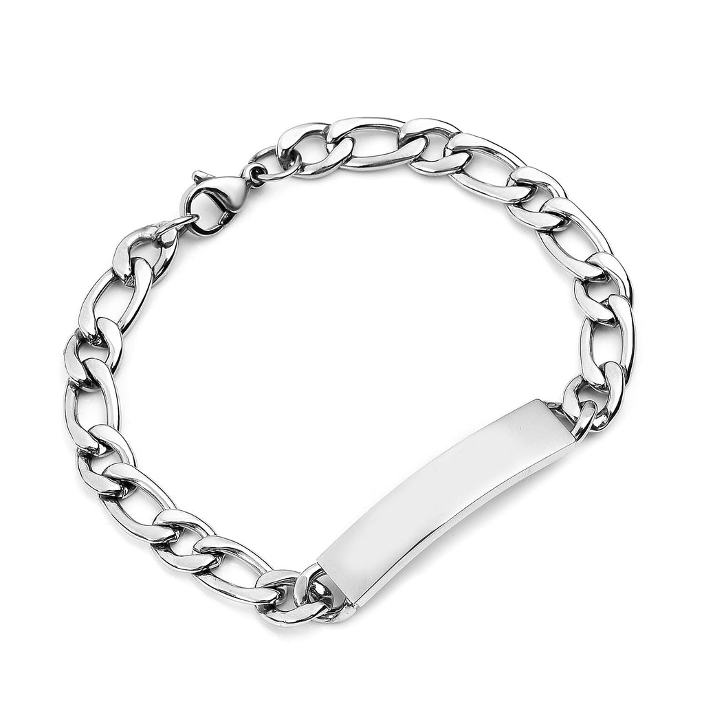 Engraved Bracelet (Size 7.25) in Stainless Steel