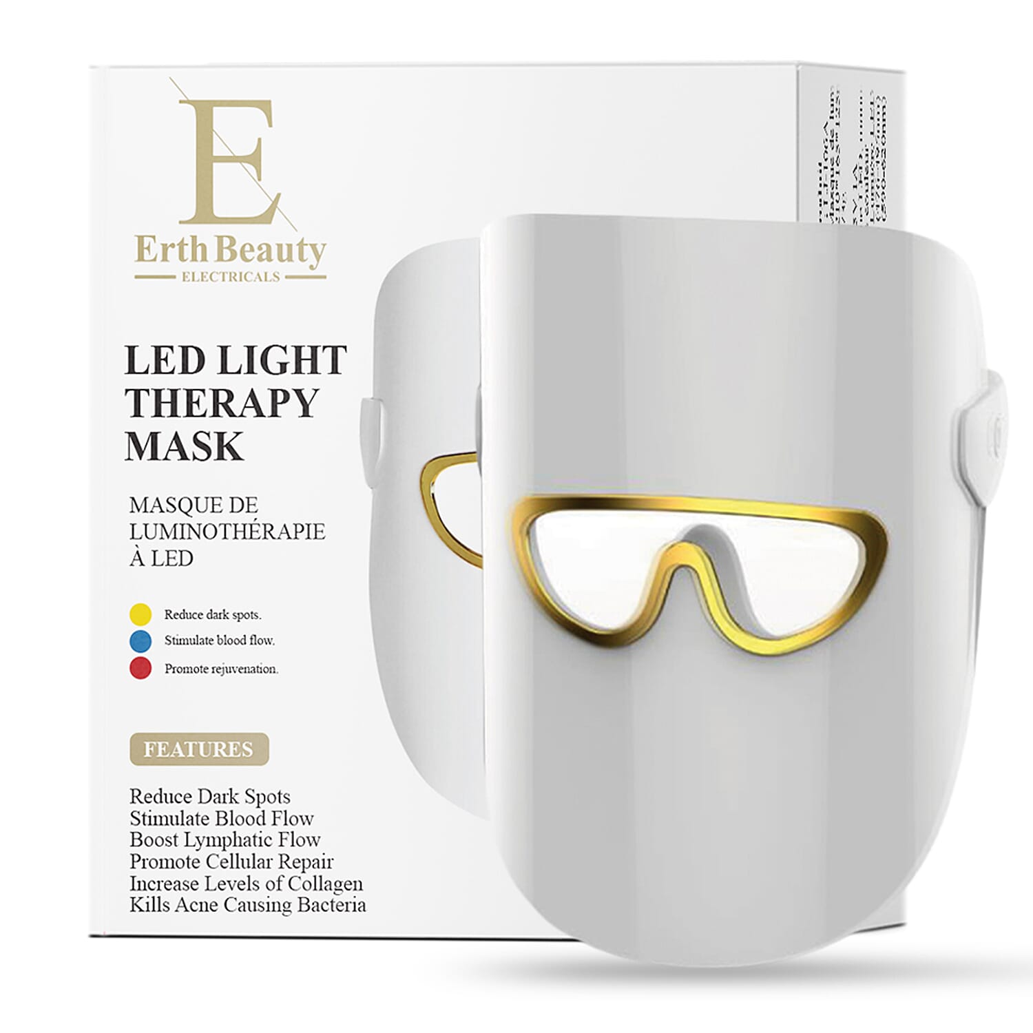 ErthBeauty Hydra Glow Led Therapy Set (Led Light Therapy Mask White With Ha Serum) 8198459 5