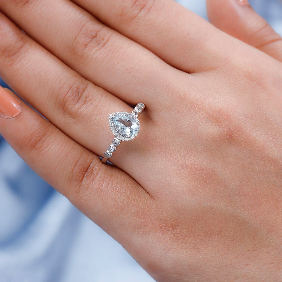 Espirito Santo Aquamarine and Natural Zircon Ring in Platinum Overlay Sterling Silver 1.12 Ct 7373371 5