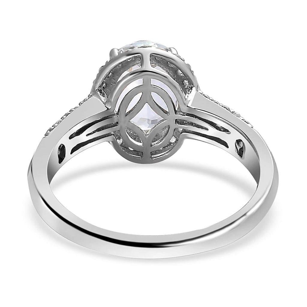 Espirito Santo Aquamarine and Natural Zircon Ring in Platinum Overlay Sterling Silver 2.05 Ct