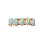 Ethiopian Opal  5 Stone Ring in Vermeil YG Sterling Silver 1.50 ct  1.500  Ct.
