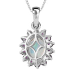 Ethiopian Opal,  African Ruby Pendant with Chain (Size 20) in Platinum Overlay Sterling Silver 0.62 ct  1.800  Ct.