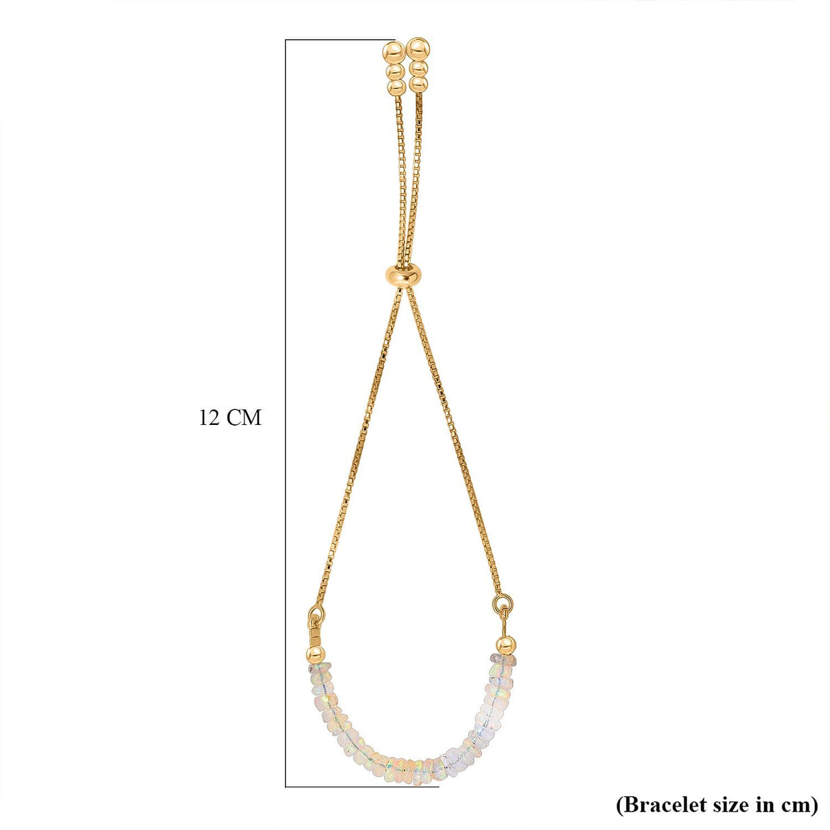 Ethiopian Opal Bracelet (Size 6.5 - 8 Adjustable) in Yellow Gold Plated Sterling Silver 7.00 Ct. 8323651 5