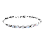 Royal Bali Collection Mega Closeout - Ethiopian Opal Borobudur Bracelet (Size 7.5) with Lobster Clasp in Sterling Silver 2.40 Ct, Silver Wt. 10.50 Gms.