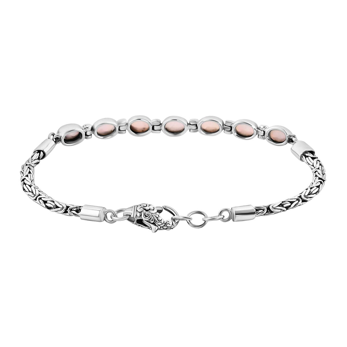 Royal Bali Collection Mega Closeout - Ethiopian Opal Borobudur Bracelet (Size - 7.5) Sterling Silver 7754079 4