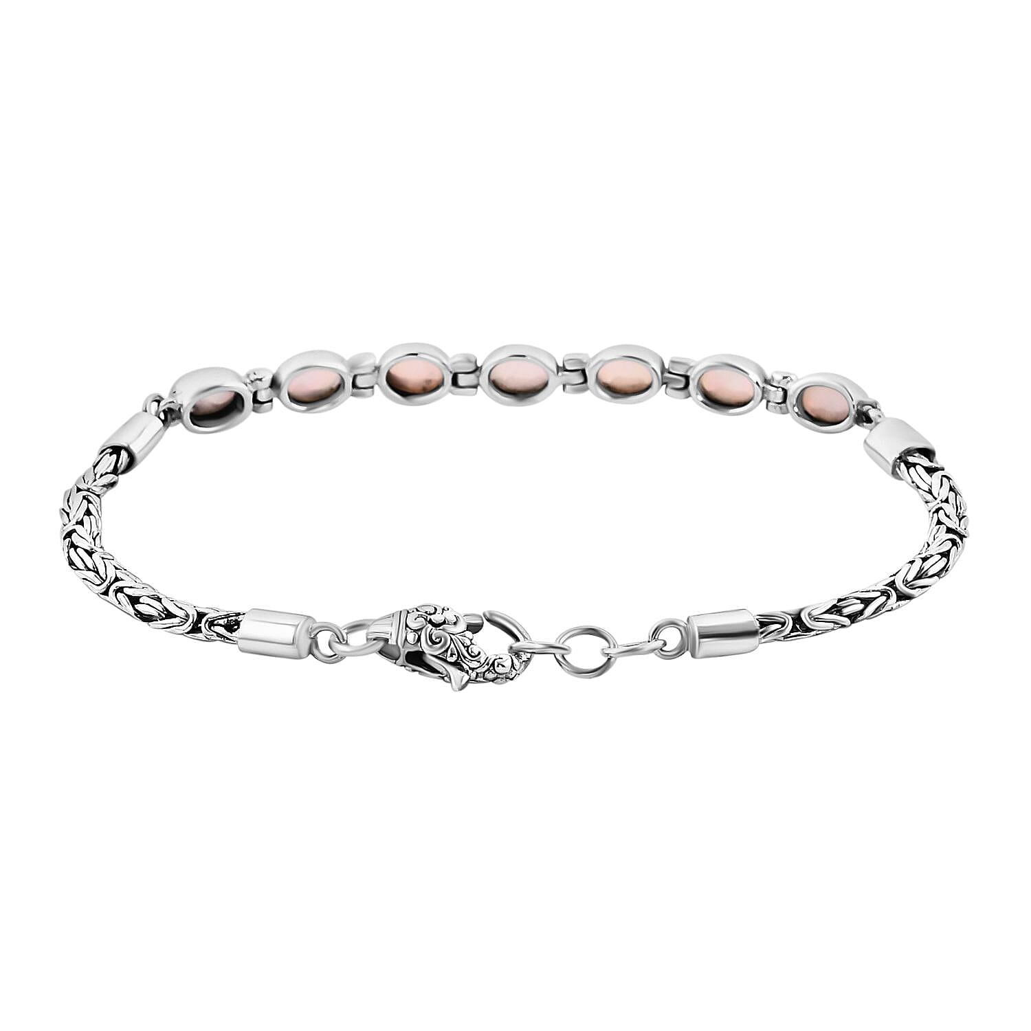 Royal Bali Collection Mega Closeout - Ethiopian Opal Borobudur Bracelet (Size - 7.5) Sterling Silver 7754079 4
