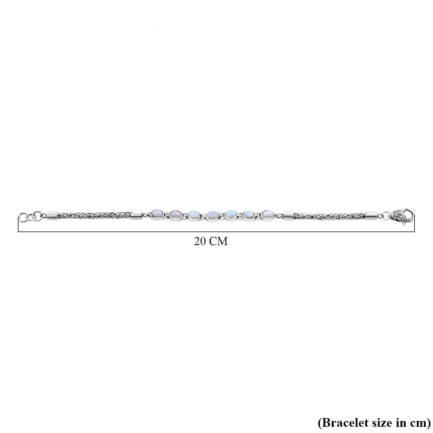 Royal Bali Collection Mega Closeout - Ethiopian Opal Borobudur Bracelet (Size - 7.5) Sterling Silver 7754079 5