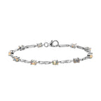 Ethiopian Welo Opal Bracelet (Size - 7.5) in Platinum Overlay Sterling Silver, Silver Wt. 7.00 Gms.