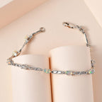 Ethiopian Welo Opal Bracelet (Size - 7.5) in Platinum Overlay Sterling Silver, Silver Wt. 7.00 Gms.