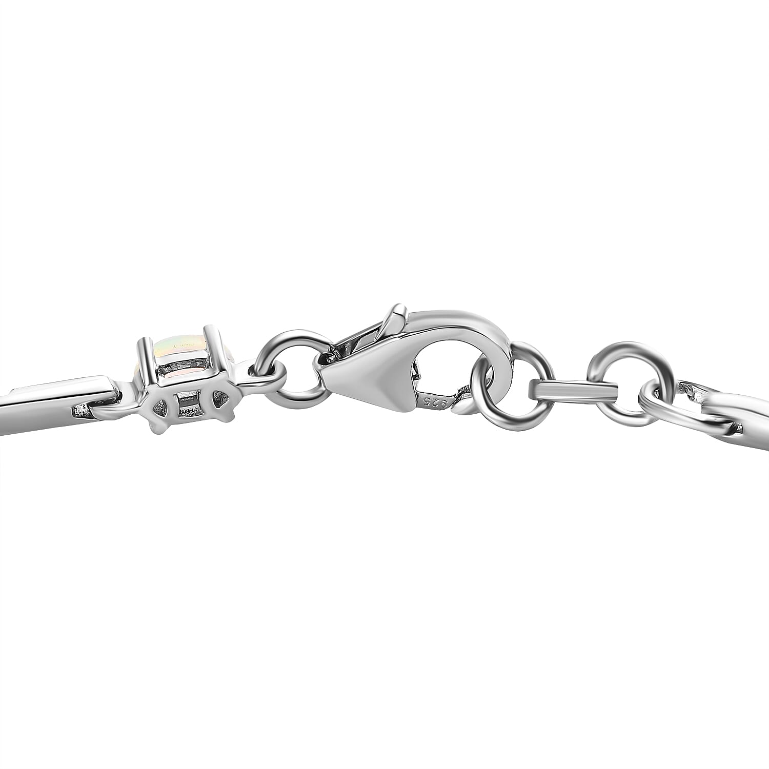 Ethiopian Welo Opal Bracelet (Size - 7) in Platinum Overlay Sterling, Silver Wt. 6.65 Gms. 7535273 3