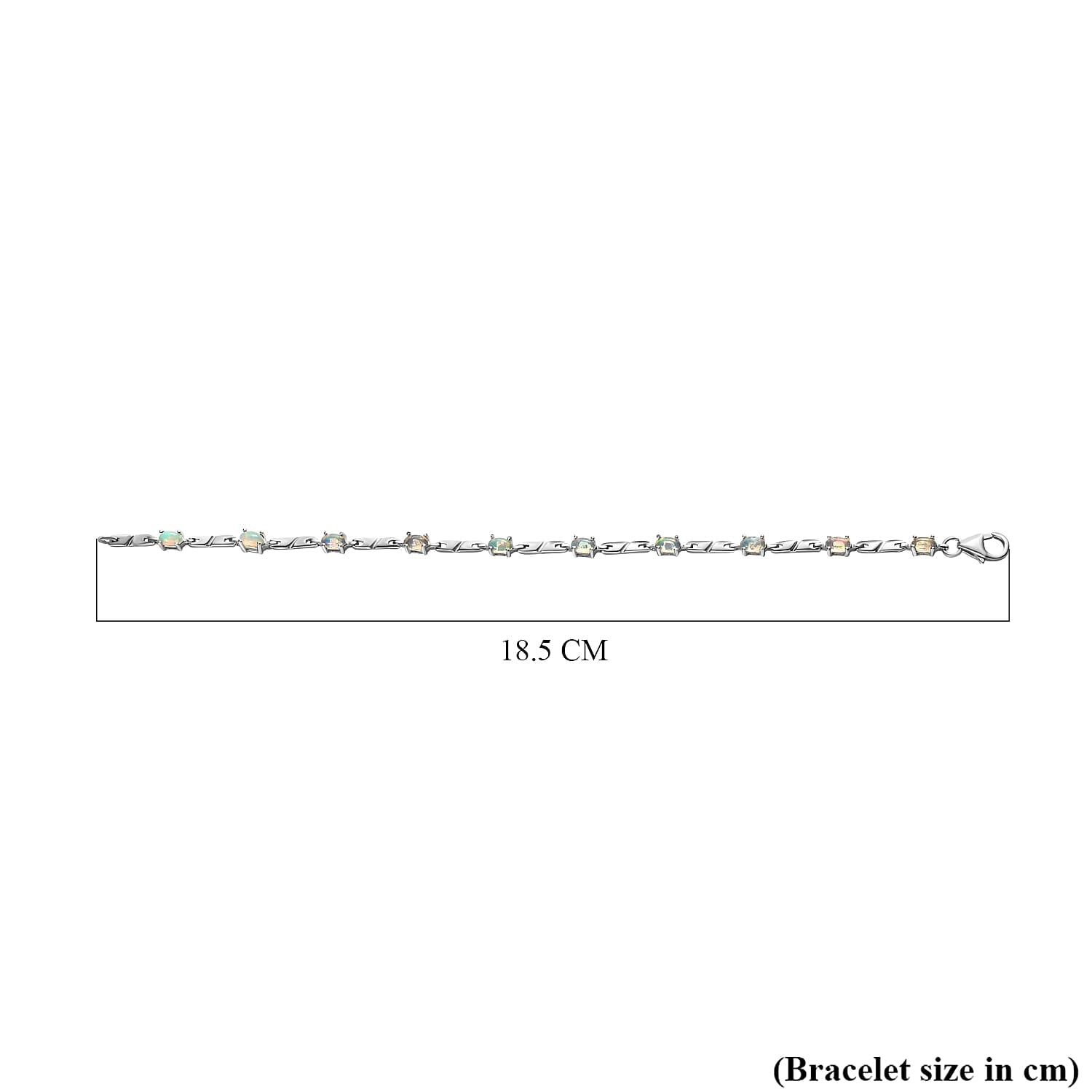 Ethiopian Welo Opal Bracelet (Size - 7) in Platinum Overlay Sterling, Silver Wt. 6.65 Gms. 7535273 4