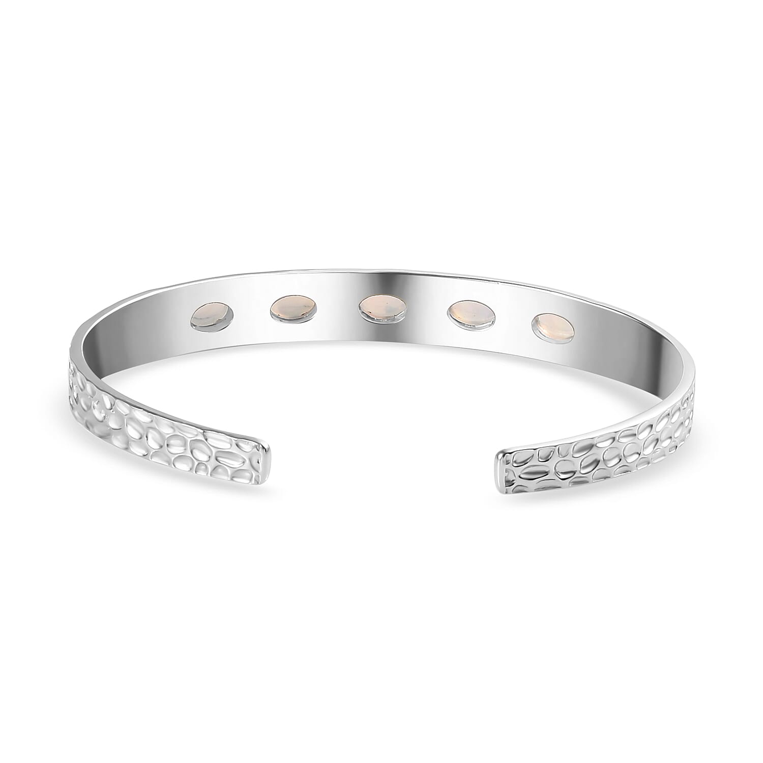 Ethiopian Opal Cuff Bangle in Rhodium Overlay Sterling Silver 2.74 Ct, Silver Wt. 22.21 Gms. 7796556 6