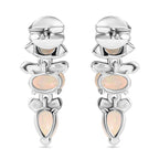 Ethiopian Welo Opal Dangle Earrings in Platinum Overlay Sterling Silver 2.10 Ct.