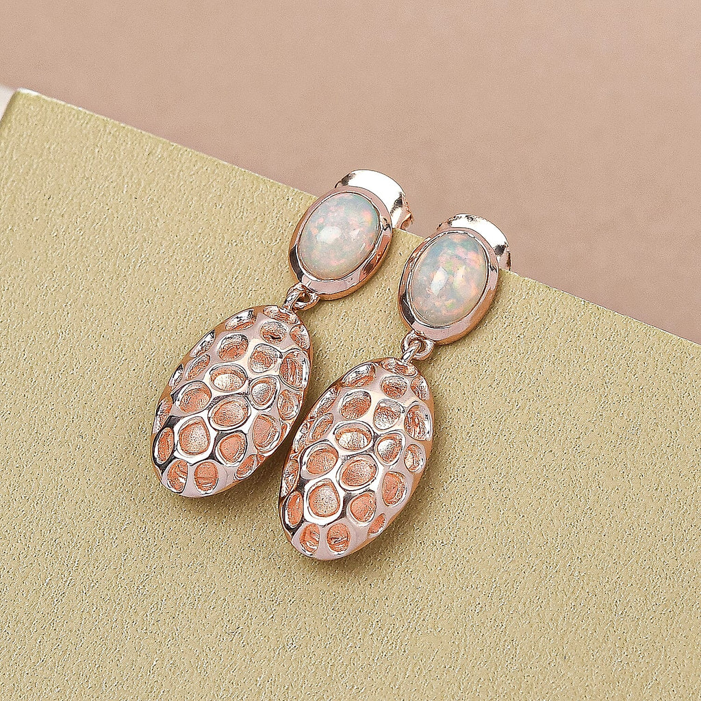 Ethiopian Opal Earring  Sterling Silver 1.25 ct  1.250  Ct.