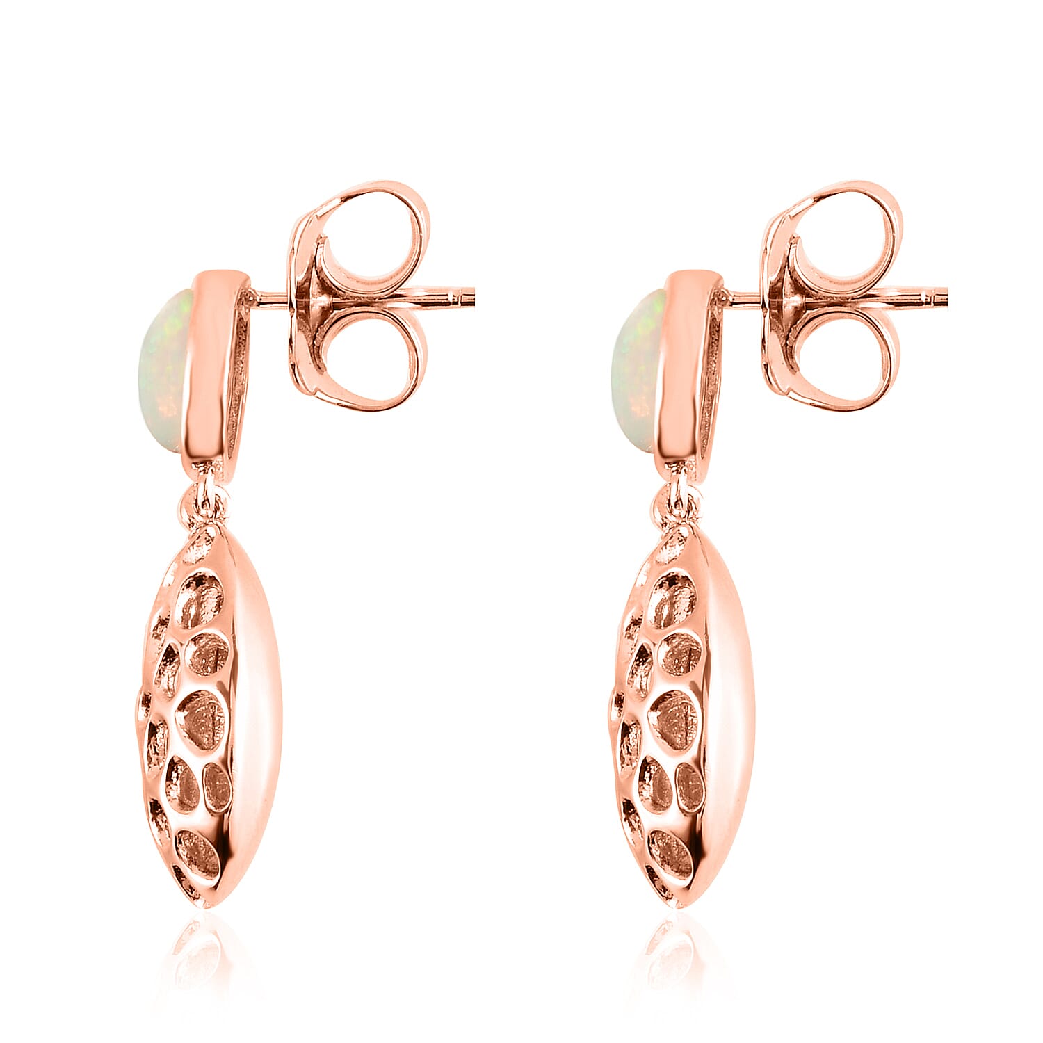 Ethiopian Opal Earring  Sterling Silver 1.25 ct  1.250  Ct. 3881980 4