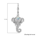 Ethiopian Opal  Fancy Earring in rhodium Sterling Silver 0.70 ct,  Silver Wt. 6 Gms  0.610  Ct.