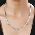 Ethiopian Welo Opal Necklace (Size - 20) in Rhodium Overlay Sterling Silver 1.61 Ct, Silver Wt. 11.40