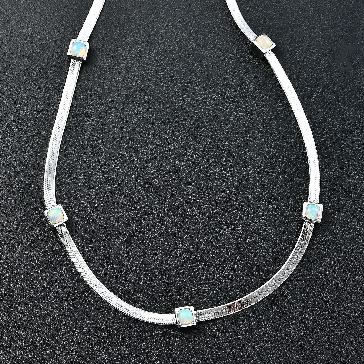 Ethiopian Welo Opal Necklace (Size - 20) in Rhodium Overlay Sterling Silver 7795328 3