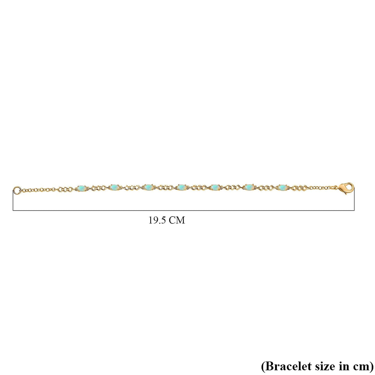 EverTrue Ethiopian Opal Line Bracelet (Size - 7.5) in Yellow Gold Plated 1.22 Ct. 8237830 5