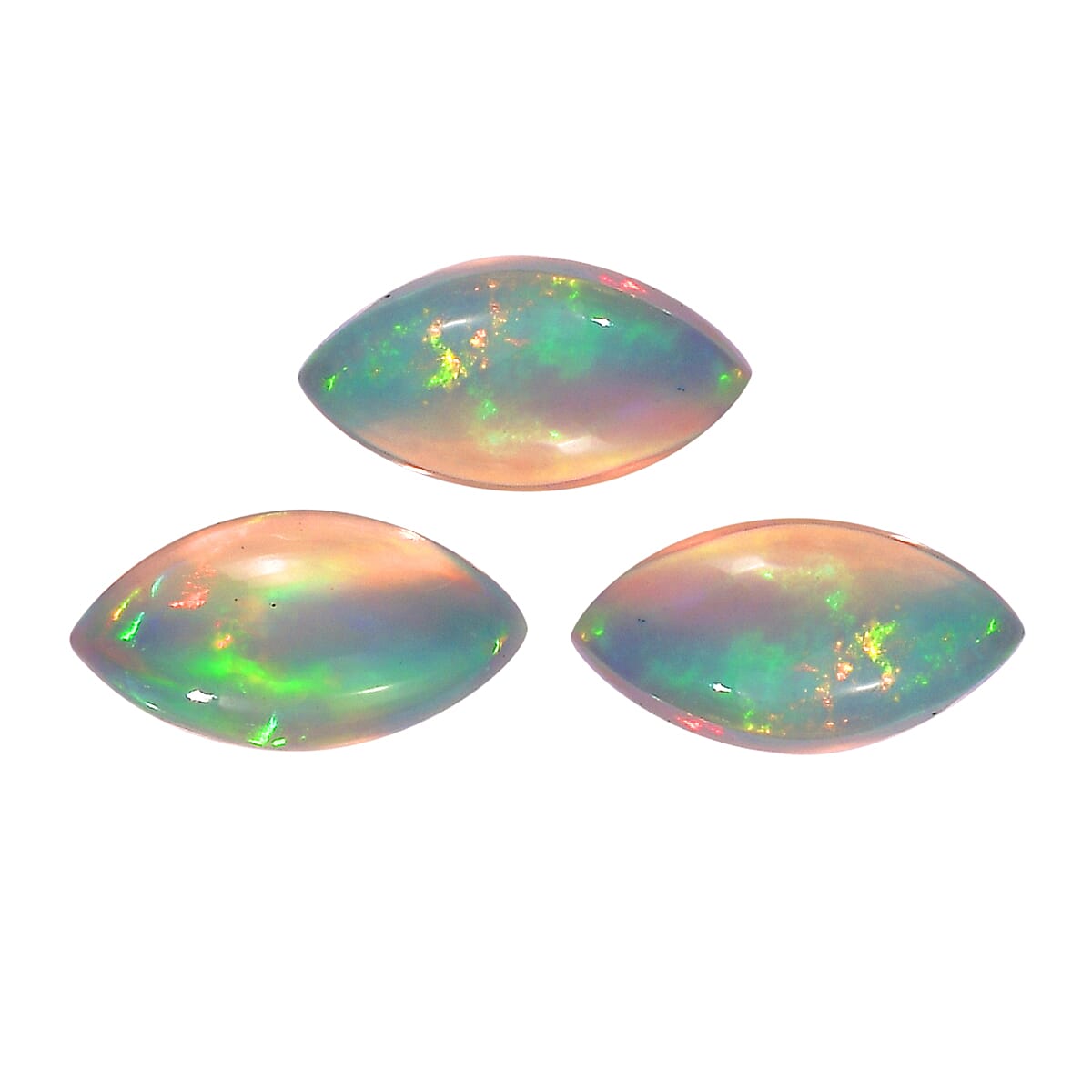 Set of 3 Ethiopian Opal Loose Gemstones in Marquee Shape 0.41 Ct. 8062375 0