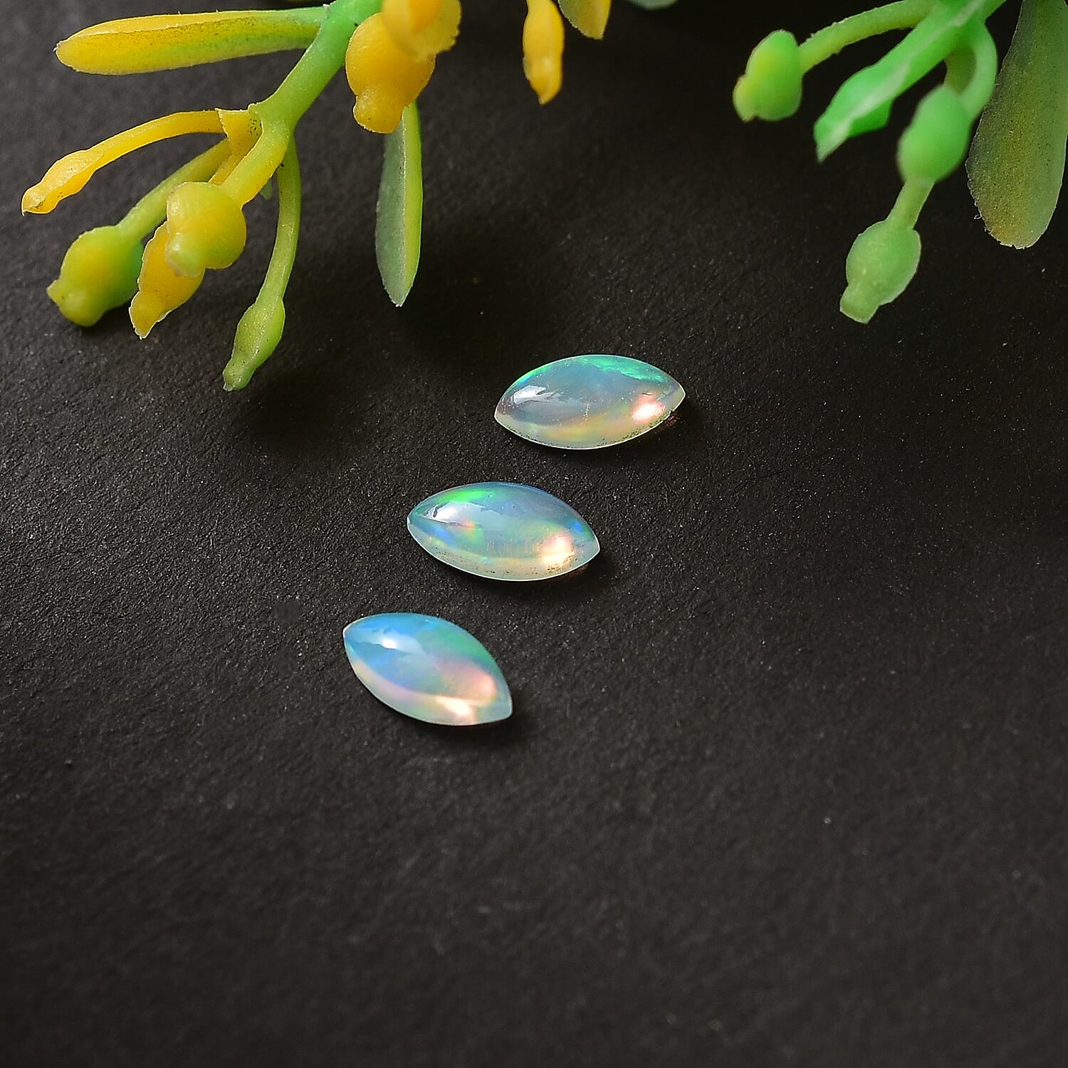 Set of 3 Ethiopian Opal Loose Gemstones in Marquee Shape 0.41 Ct. 8062375 1