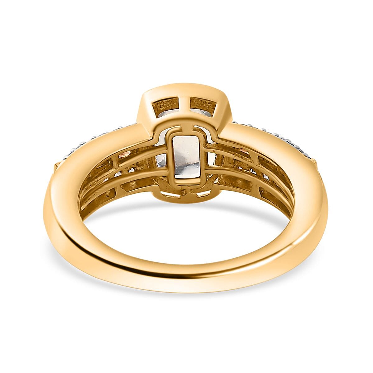 Ethiopian Opal, Multi Sapphire, White Zircon Ring in 18K Yellow Gold Vermeil Plated Sterling Silver 7814947 5