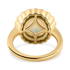 Ethiopian Welo Opal and Multi-Tourmaline Ring in 18K Vermeil Yellow Gold Plated Sterling Silver 3.00 Ct