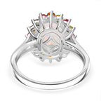 Ethiopian Opal & Multi-Tourmaline Solitaire Ring in Rhodium Overlay Sterling Silver 2.21 Ct.