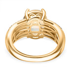 18K Vermeil Yellow Gold Plated Ethiopian Opal Oval Ring Ct 2.95.