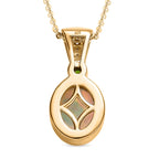Ethiopian Welo Opal, Natural Chrome Diopside and Natural Zircon Pendant with Chain (Size 20) in 18K Yellow Gold Vermeil Plated Sterling Silver. 1.25 Ct
