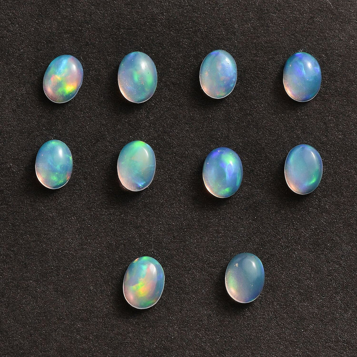 Set of 10 Ethiopian Opal Loose Gemstones in Oval Shape (4x3mm) 7936265 2