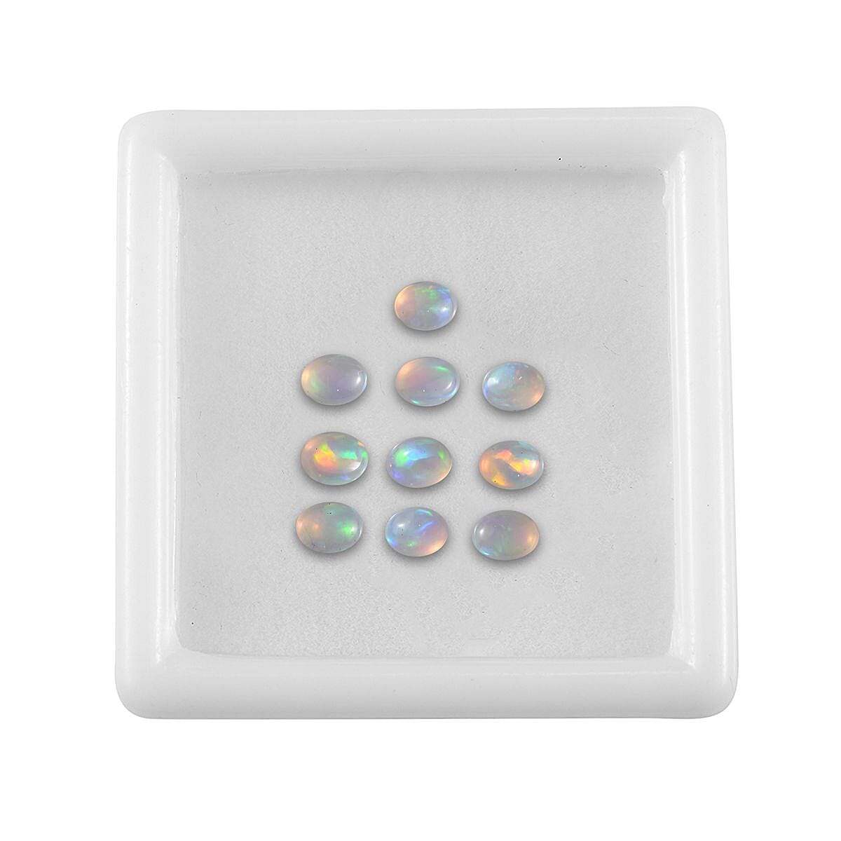 Set of 10 Ethiopian Opal Loose Gemstones in Oval Shape (4x3mm) 7936265 4