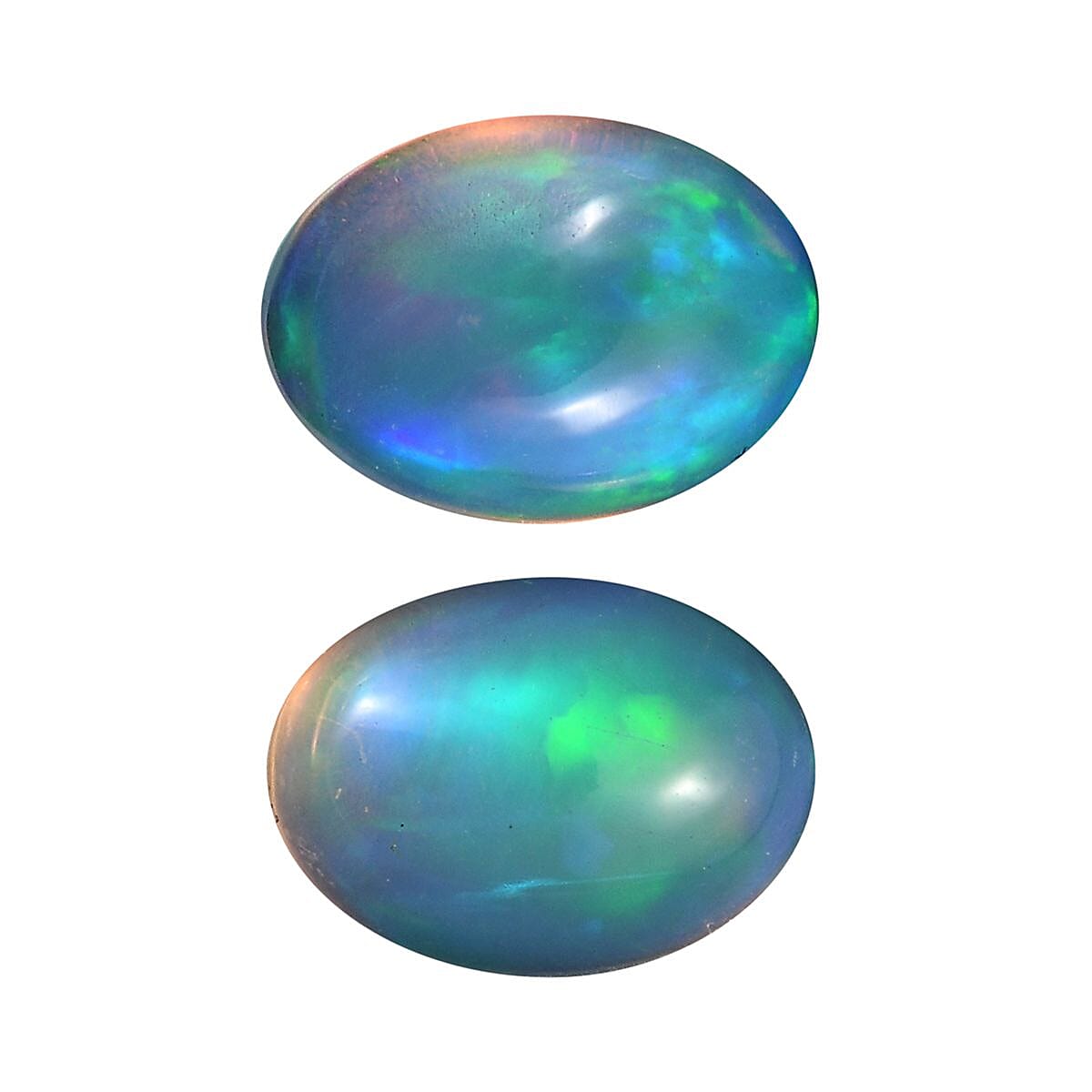 Set of 2 Ethiopian Opal Loose Gemstones in Oval Shape (7x5mm) 7932384 0