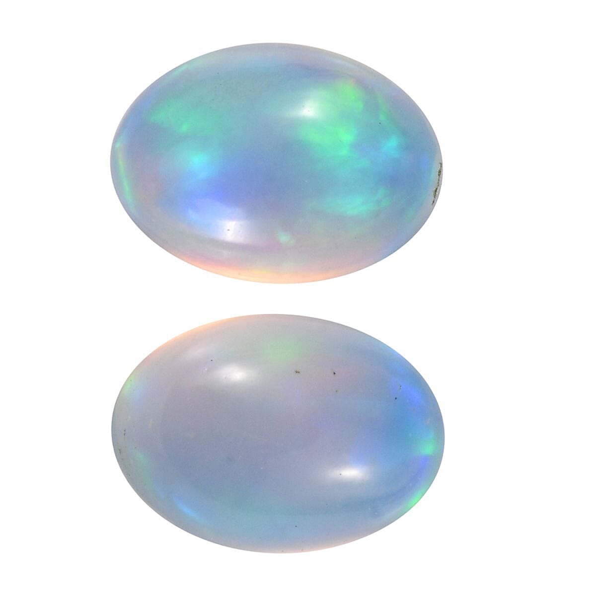 Set of 2 Ethiopian Opal Loose Gemstones in Oval Shape (7x5mm) 7932384 4