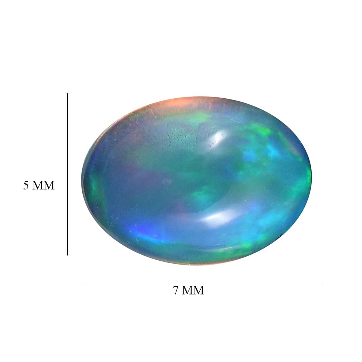 Set of 2 Ethiopian Opal Loose Gemstones in Oval Shape (7x5mm) 7932384 6